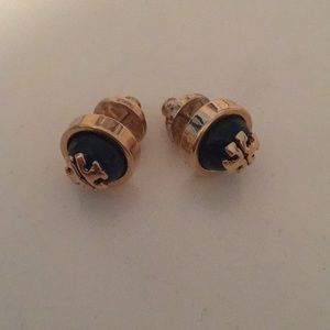 Navy Tory Burch stud earrings